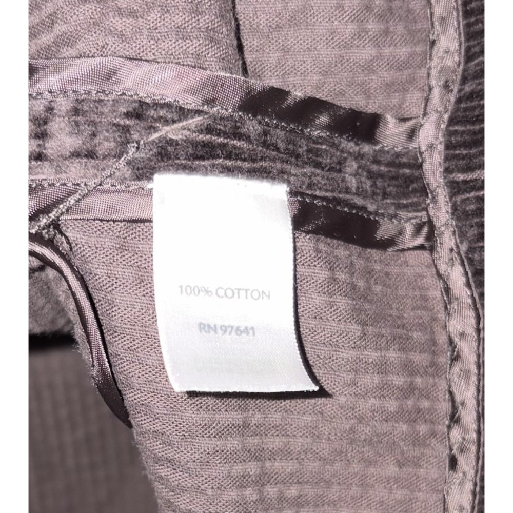 J. Jill Wide Wale Corduroy Jacket Velvet Trim Large Petite Brown Barn Chore Coat - Picture 6 of 7